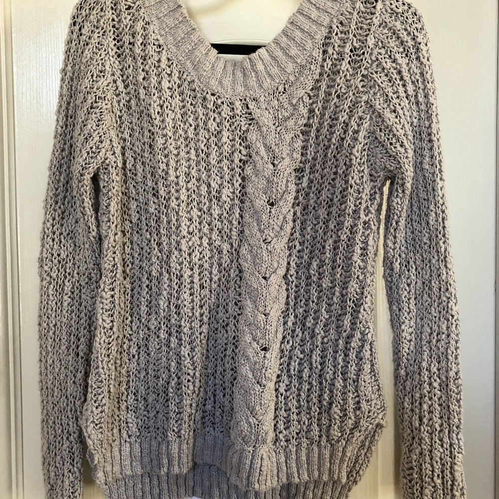 Grey Knit Chunky Sweater